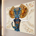 Mosaic Elephant Portrait close-up angled detail