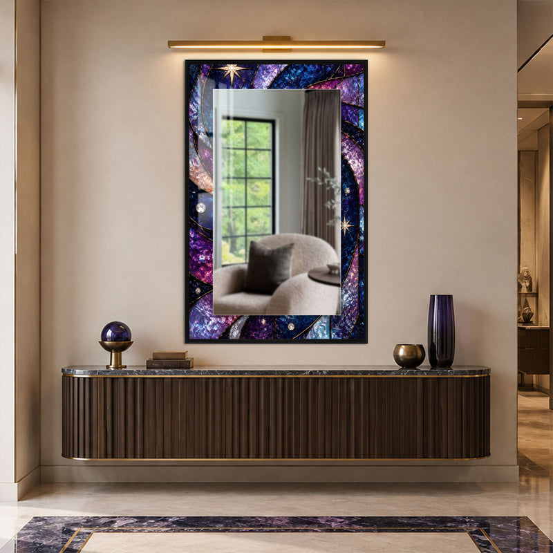Celestial Jewel Mosaic with gold frame