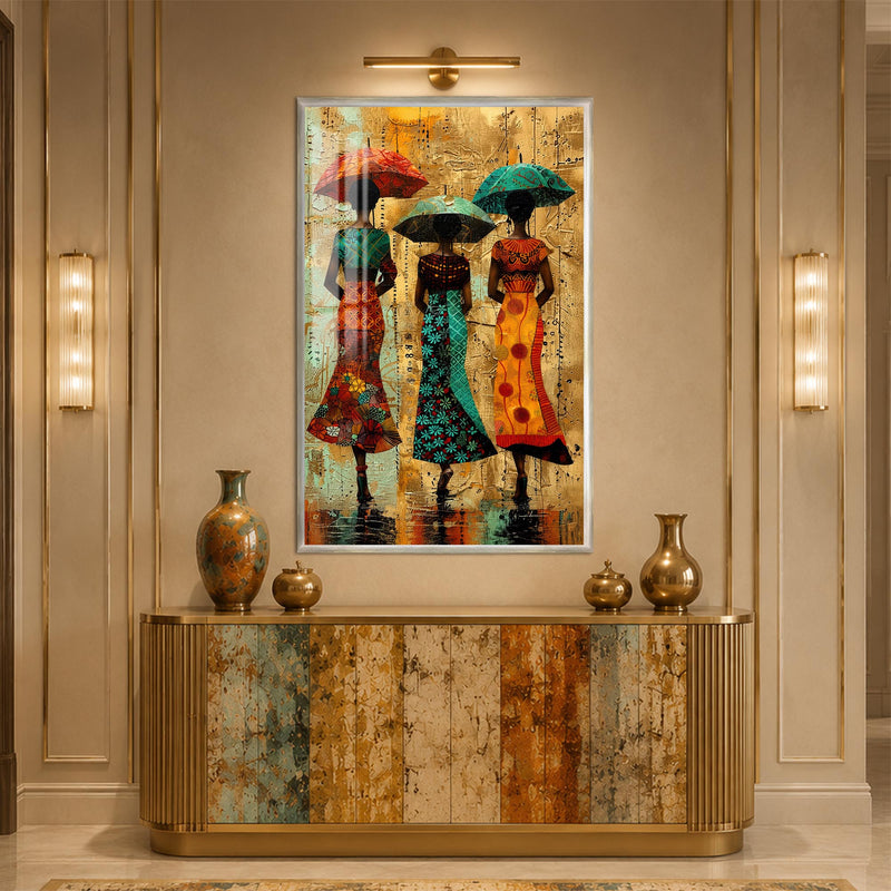 Rainy Day Elegance with silver frame