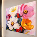 Artronauts Glass Print Vibrant Painted Blossoms Glass Wall Art