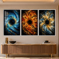 Floral Fire with white frame