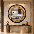 Golden Timber Rings with black frame