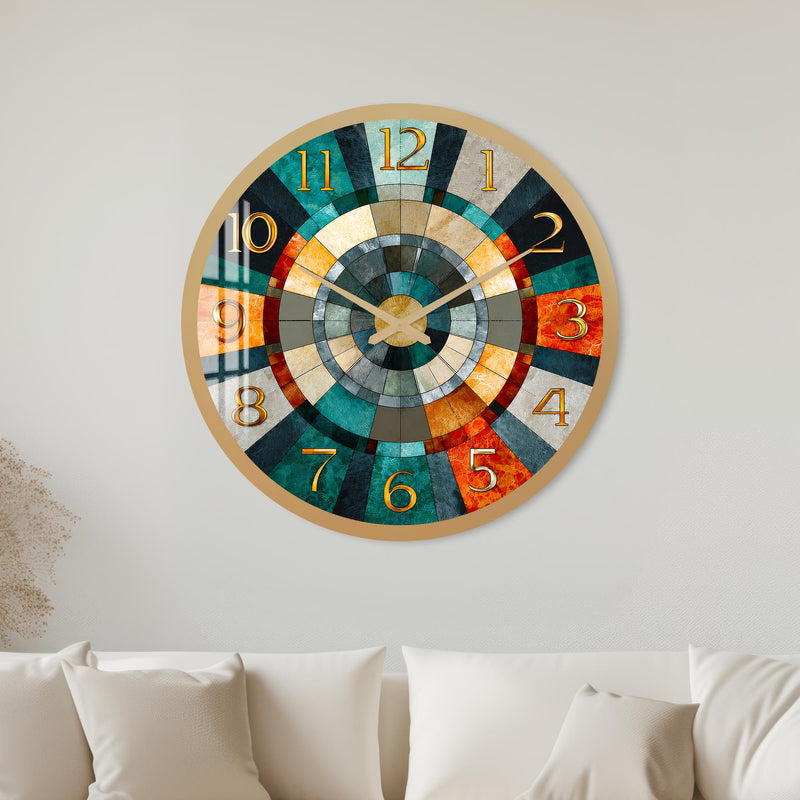 Retro Mosaic Dial with gold frame