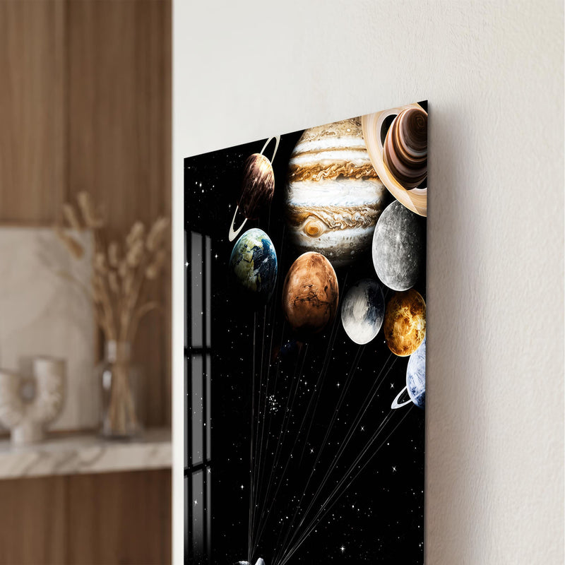 Artronauts Glass Print Planetary Flight Glass Wall Art