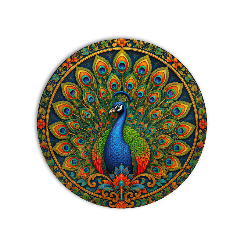 Emerald Peacock Fan product shot on white background