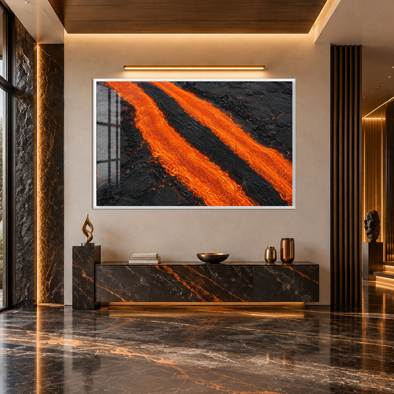 Molten Lava Flow with white frame