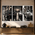 Classic Cars At Dusk with white frame