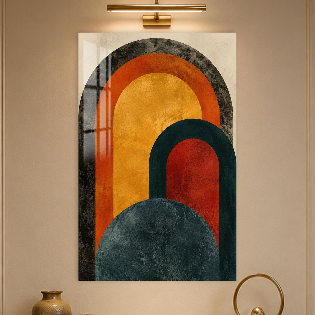 Layered Retro Arches in a modern room