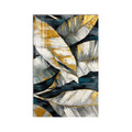 Artronauts Glass Print Metallic Tropical Leaves Glass Wall Art
