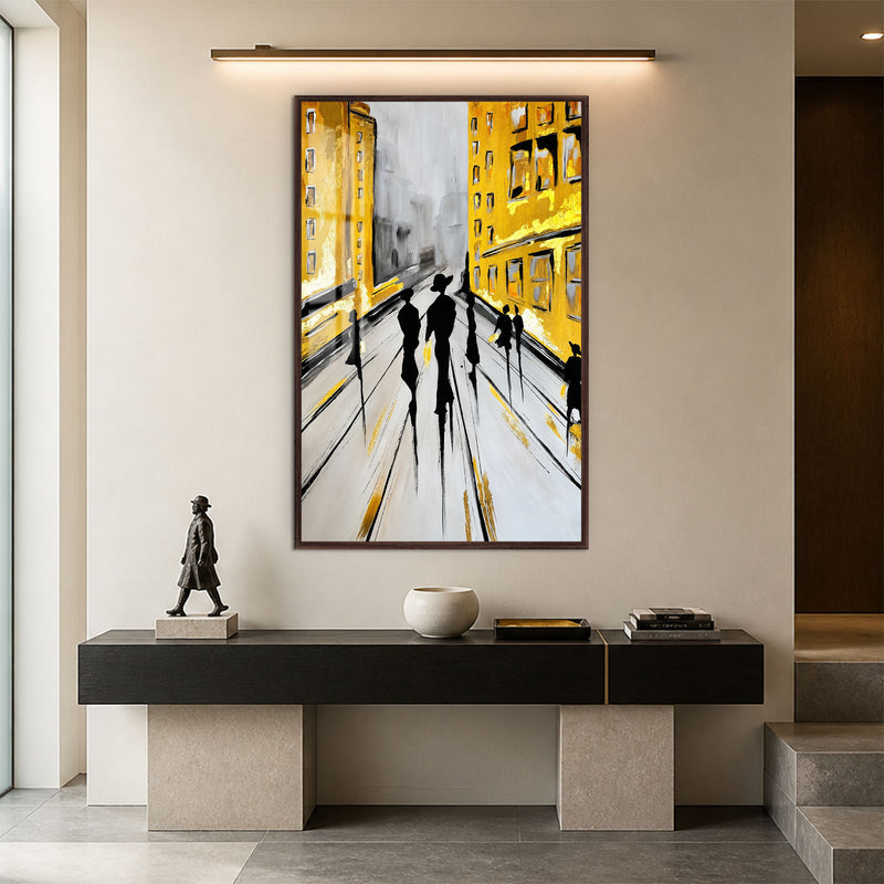 Golden City Walk with walnut frame
