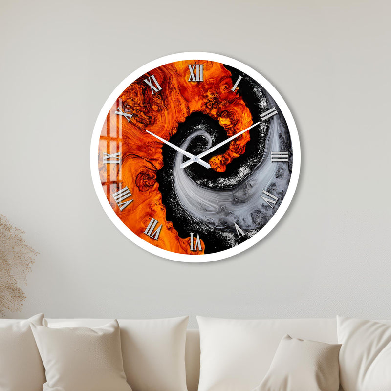 Molten Yin Yang with white frame