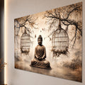 Artronauts Glass Print Buddha Beneath the Birdcages Glass Wall Art