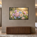 Sunlit Garden Bouquet with black frame