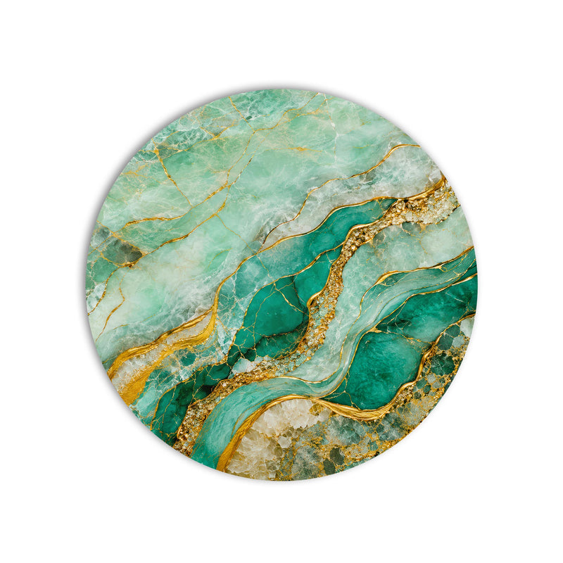 Emerald Gold Marble product shot on white background