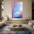 Artronauts Glass Print Blossoms Beneath The Peak Glass Wall Art
