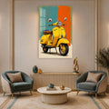 Yellow Vintage Scooter lifestyle view