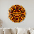 Amber Mosaic Starburst with gold frame