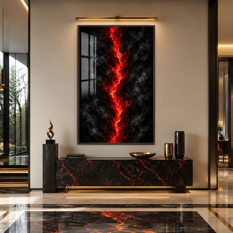 Molten Rift with walnut frame