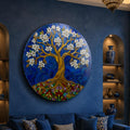 Blossoming Gold Tree On Royal Blue lifestyle view