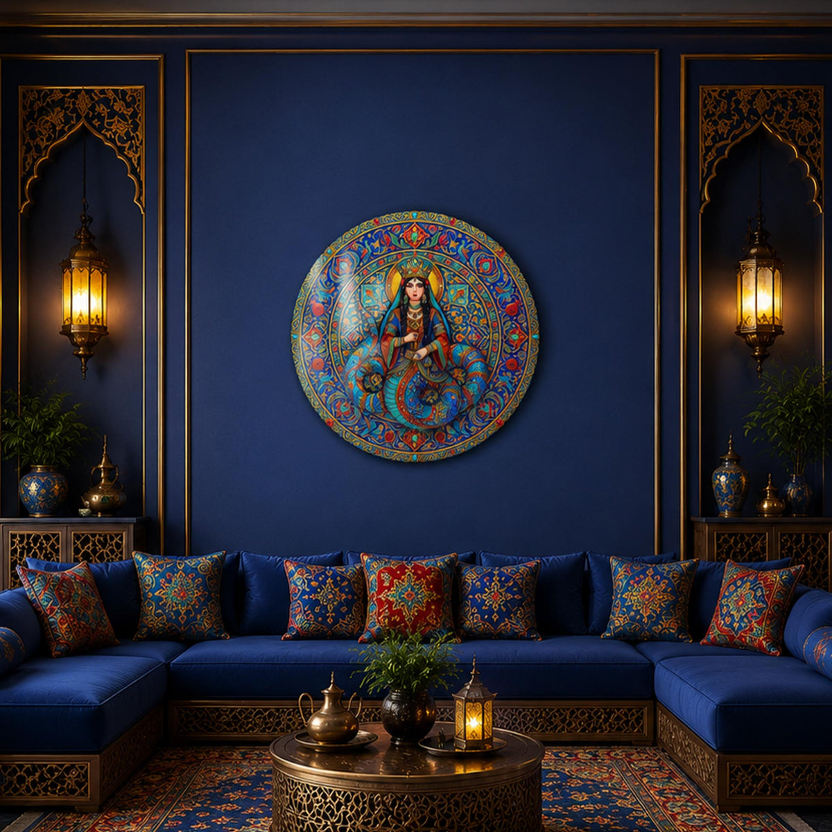 Anatolian Mosaic Muse in a modern room