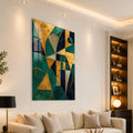 Artronauts Glass Print Emerald Geometric Fusion Glass Wall Art
