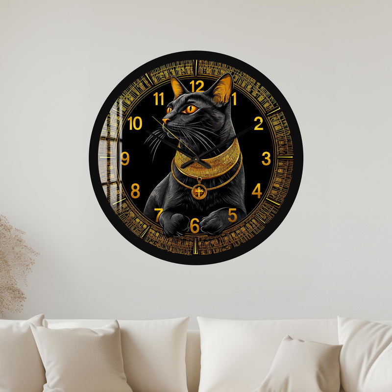 Egyptian Black Cat with black frame