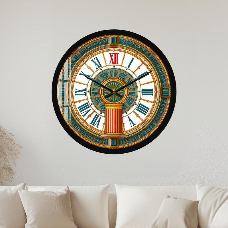 Ornate Roman Dial with black frame