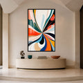 Artronauts Glass Print 12x18 cm | 4.7"x7.1" / Black Radiant Colour Burst Glass Wall Art