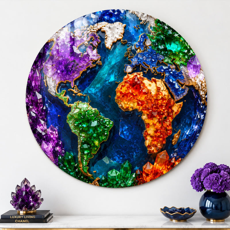 Crystal World Map lifestyle view