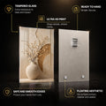 Golden Serenity — tempered glass, ultra HD print, ready to hang