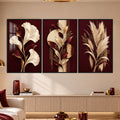 Burgundy Botanical with black frame