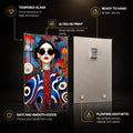 Retro Visionary — tempered glass, ultra HD print, ready to hang