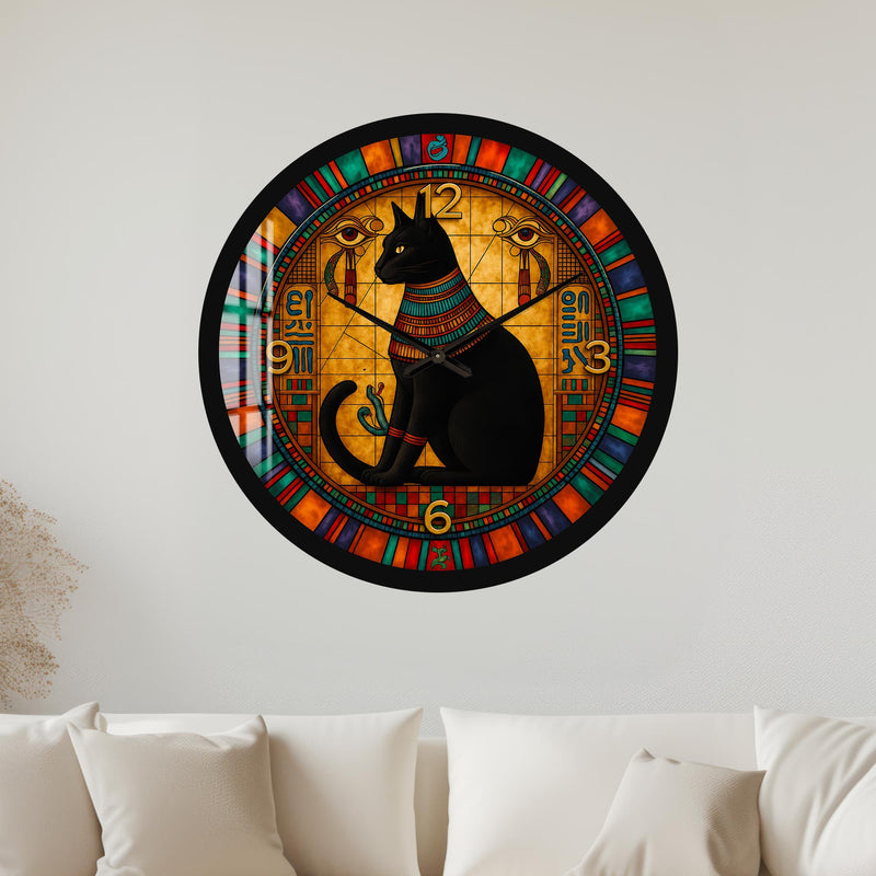 Egyptian Black Cat with black frame