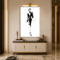 Monochrome Fashion Muse with silver frame