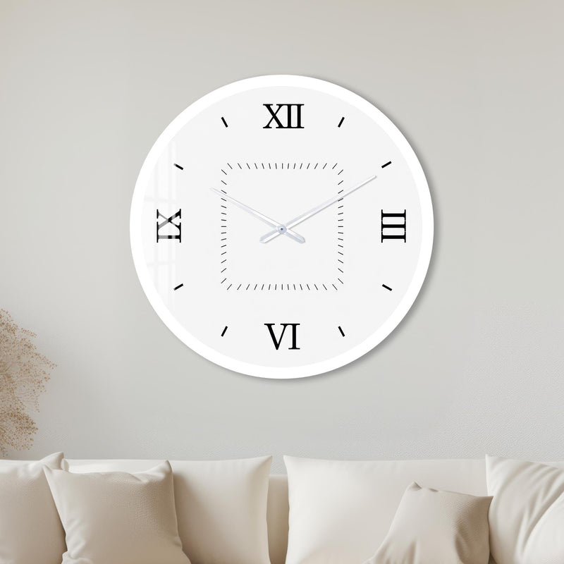 Classic Roman Numerals with white frame