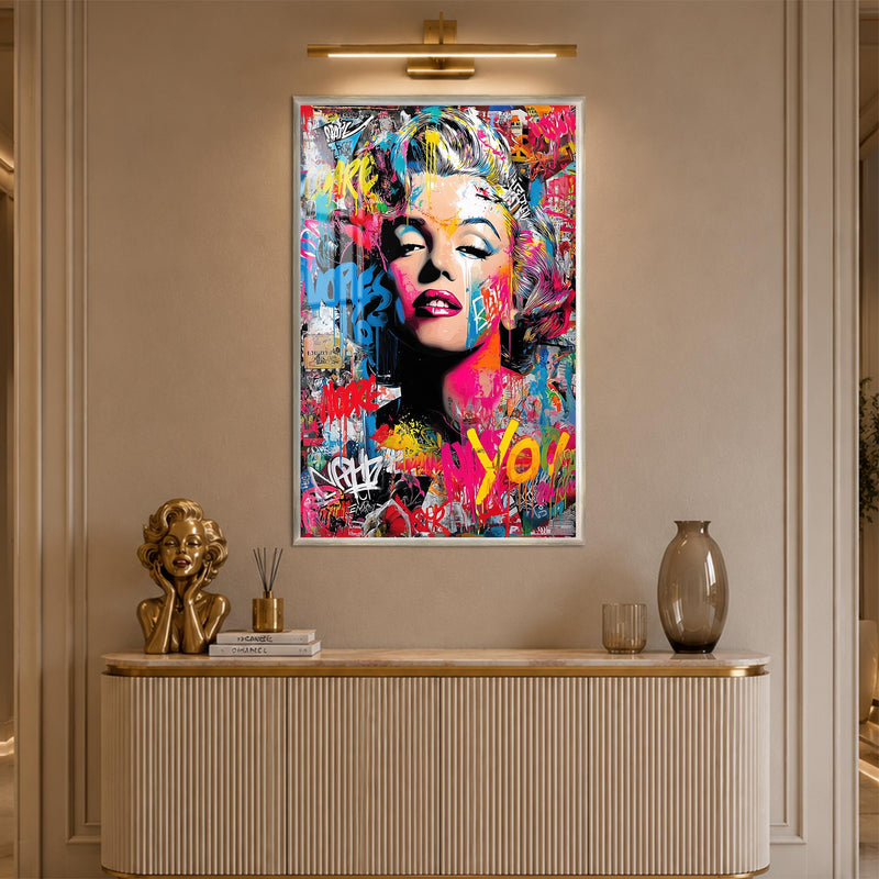 Pop Icon Graffiti with silver frame