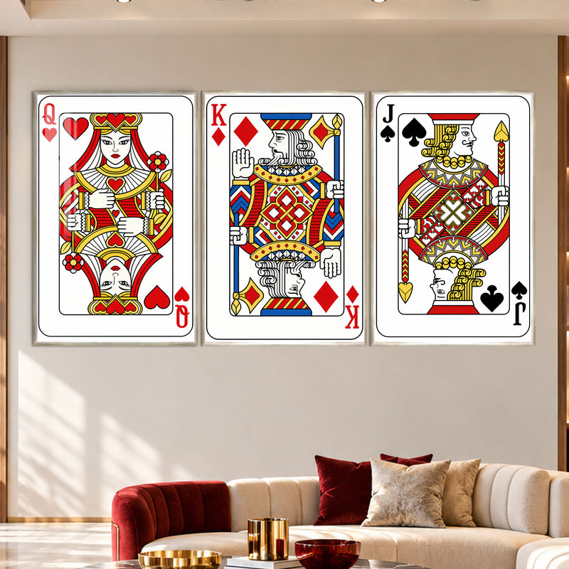 Royal Playing Card with silver frame