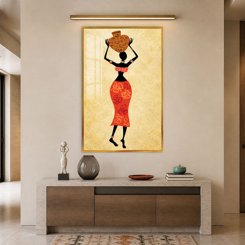 The Water Bearer with gold frame