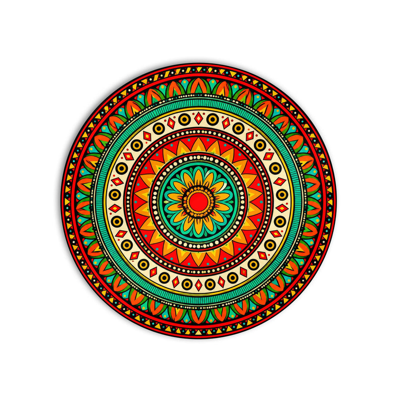 Vibrant Tribal Mandala product shot on white background