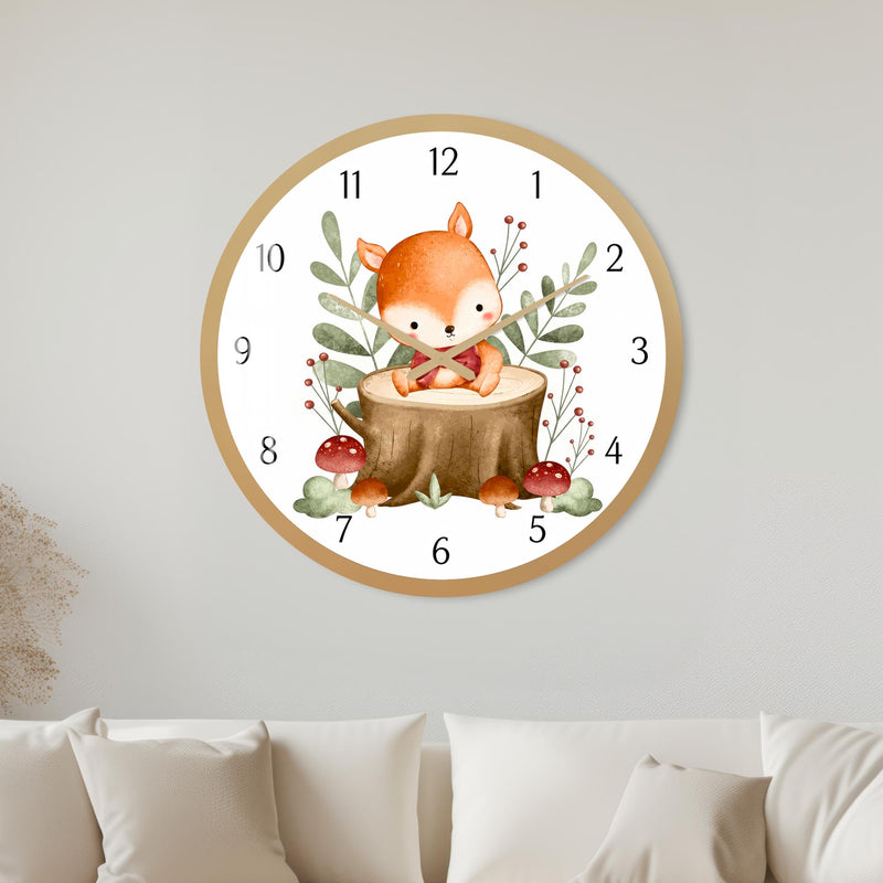 Woodland Fox with gold frame