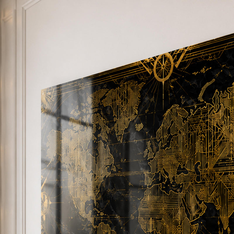 Gilded World Map lifestyle view