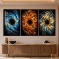 Floral Fire with black frame