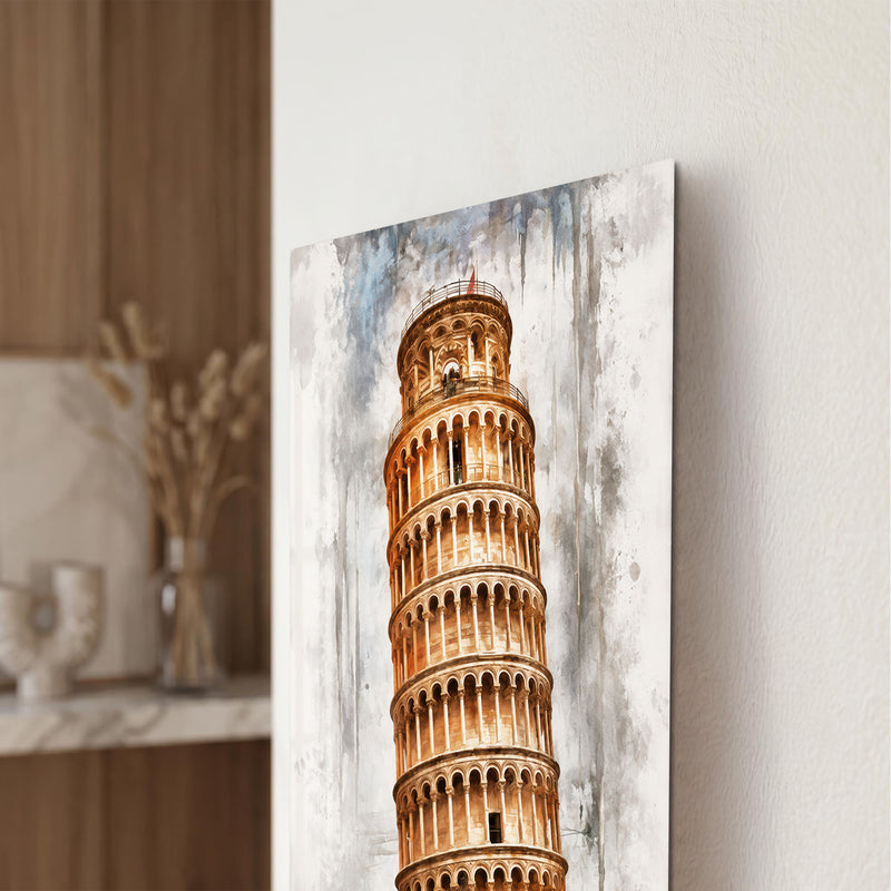 Leaning Tower Of Pisa close-up angled detail