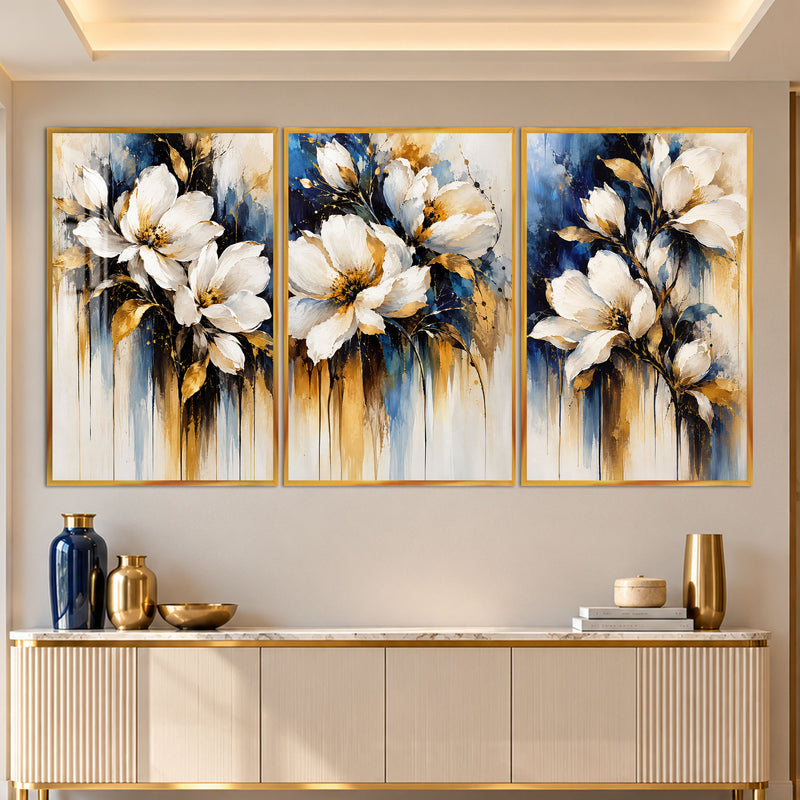Golden Bloom with gold frame