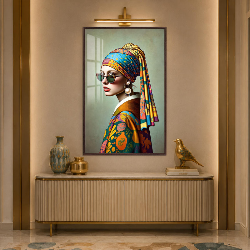 Bohemian Muse with walnut frame