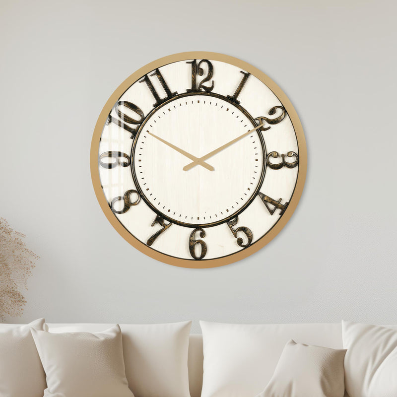 Vintage Bronze Numerals with gold frame