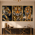Golden Tiger with gold frame