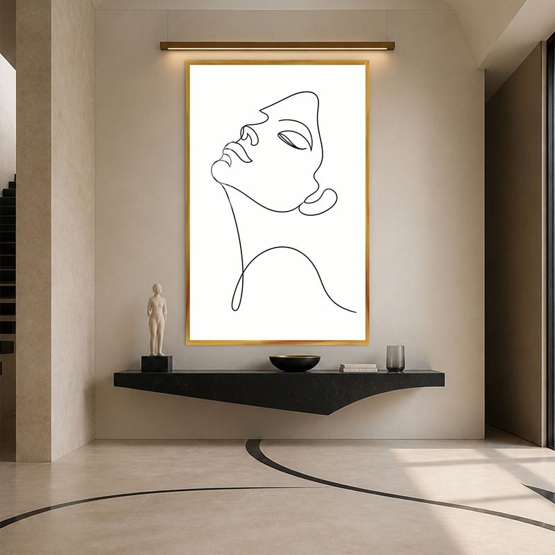 Serene Profile with gold frame