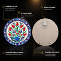 Ottoman Tulip Garden — tempered glass, ultra HD print, ready to hang