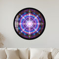 Celestial Rainbow Mandala with black frame
